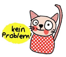 Meawmeaw (Deutsch) a polka cat sticker #15501509
