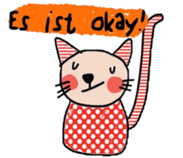 Meawmeaw (Deutsch) a polka cat sticker #15501512