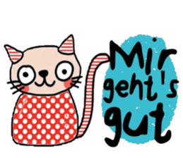 Meawmeaw (Deutsch) a polka cat sticker #15501517