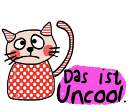 Meawmeaw (Deutsch) a polka cat sticker #15501520