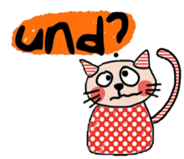 Meawmeaw (Deutsch) a polka cat sticker #15501522