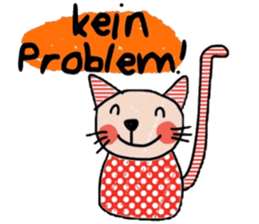Meawmeaw (Deutsch) a polka cat sticker #15501523