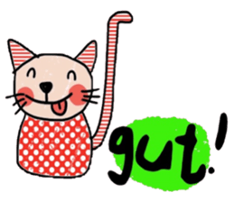 Meawmeaw (Deutsch) a polka cat sticker #15501525