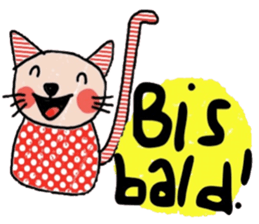 Meawmeaw (Deutsch) a polka cat sticker #15501529