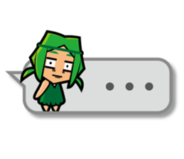 JP Coriander girl 4 (speech balloon) sticker #15501801