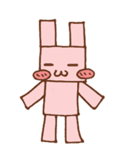 Pink rabbit robot sticker #15502170