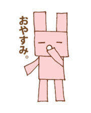 Pink rabbit robot sticker #15502177