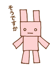 Pink rabbit robot sticker #15502178