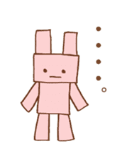 Pink rabbit robot sticker #15502185