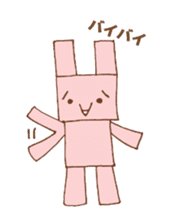 Pink rabbit robot sticker #15502188