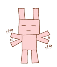 Pink rabbit robot sticker #15502190