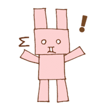 Pink rabbit robot sticker #15502191