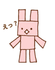 Pink rabbit robot sticker #15502192