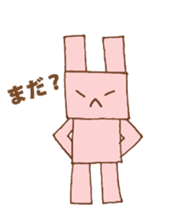 Pink rabbit robot sticker #15502193