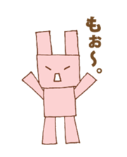 Pink rabbit robot sticker #15502194