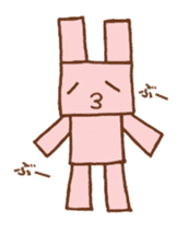 Pink rabbit robot sticker #15502200