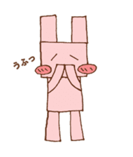 Pink rabbit robot sticker #15502203