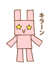 Pink rabbit robot sticker #15502204