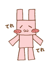 Pink rabbit robot sticker #15502205