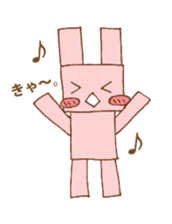 Pink rabbit robot sticker #15502206