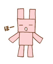 Pink rabbit robot sticker #15502209