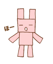 Pink rabbit robot sticker #15502209