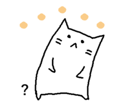 The cat which moves. Basic answer sticker #15502922