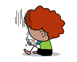 Brown Boy Daily Animated sticker #15505057