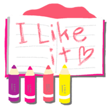 Colored pencil(English) sticker #15505219