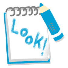 Colored pencil(English) sticker #15505226