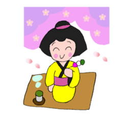 Kimono-towngirl Okayo spring ver. sticker #15506084