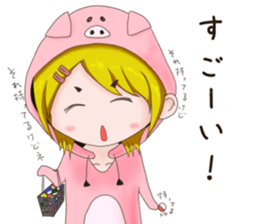Social game girl Pokuko sticker #15507143