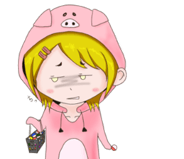 Social game girl Pokuko sticker #15507144