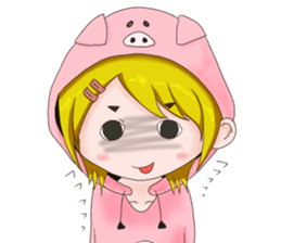 Social game girl Pokuko sticker #15507145