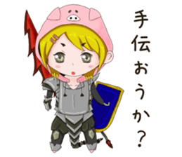 Social game girl Pokuko sticker #15507152