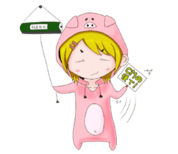 Social game girl Pokuko sticker #15507155