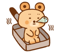 circle doughnut bear sticker #15508946
