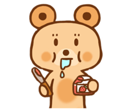 circle doughnut bear sticker #15508965