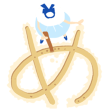 Sandy beach(Japanese) sticker #15509243