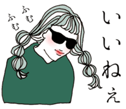 Japanese lady sticker sticker #15511283