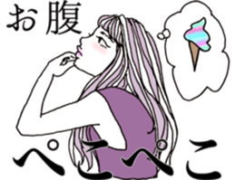 Japanese lady sticker sticker #15511287