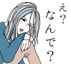 Japanese lady sticker sticker #15511296