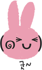 Lovely Pink Rabbit Korean Emoji 2 sticker #15511364