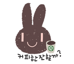 Lovely Pink Rabbit Korean Emoji 2 by merrilyours