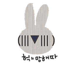 Lovely Pink Rabbit Korean Emoji 2 sticker #15511375