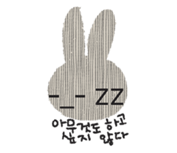 Lovely Pink Rabbit Korean Emoji 2 by merrilyours