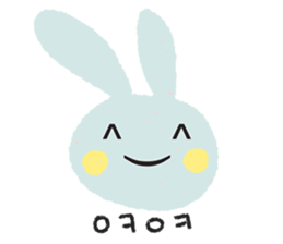 Lovely Pink Rabbit Korean Emoji 2 sticker #15511385