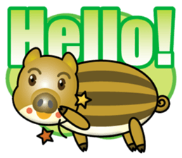 wild boar boy sticker #15511594