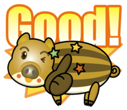 wild boar boy sticker #15511596