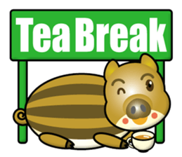 wild boar boy sticker #15511597